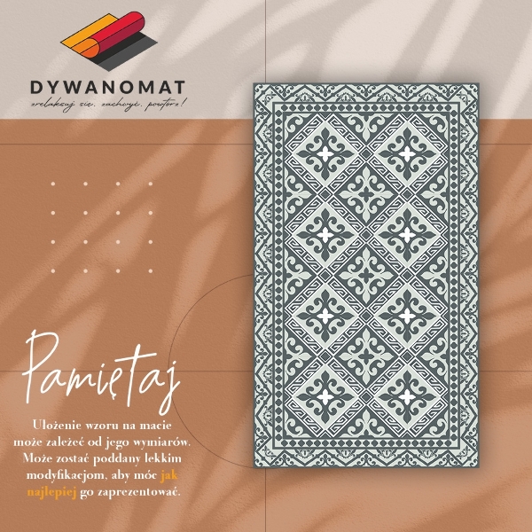 Vinyl teppich Geometrisches Muster von Blumen