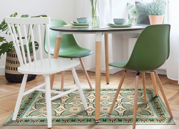 Vinyl teppich Pfau-Muster von Federn
