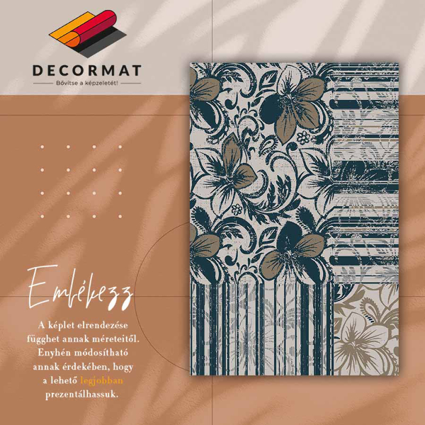 Vinyl teppich Blumen und Linien