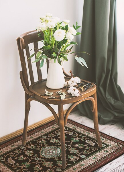 Vinyl teppich läufer Floristische Muster
