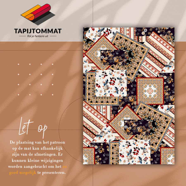 Vinyl teppich läufer Chaotischer Patchwork