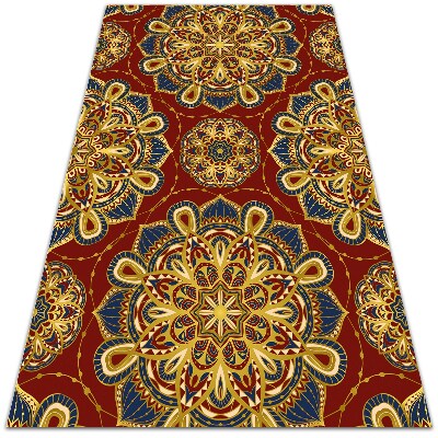 Teppich auf pvc Goldene Muster