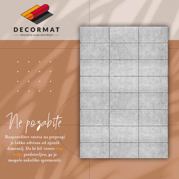 Pvc teppich Betonwürfel