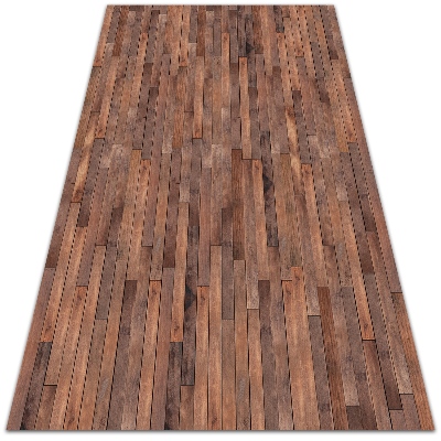 Teppich auf pvc Plankenstreifen