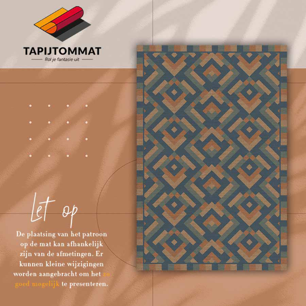 Vinyl teppich läufer Aztekische Geometrie