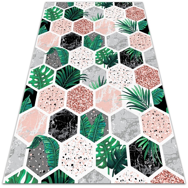 Pvc teppich Tropische Hexagone