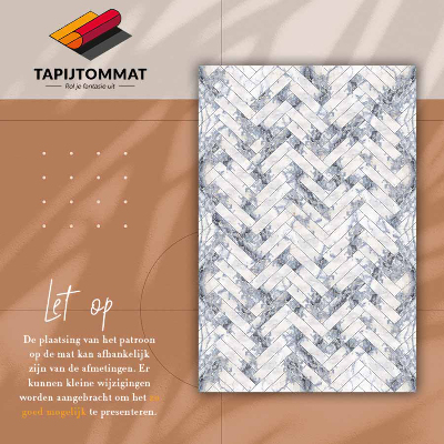 Vinyl teppich läufer Herringbone-Marmor