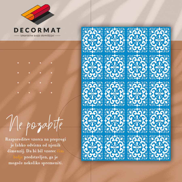 Teppich auf pvc Portugiesische Fliese