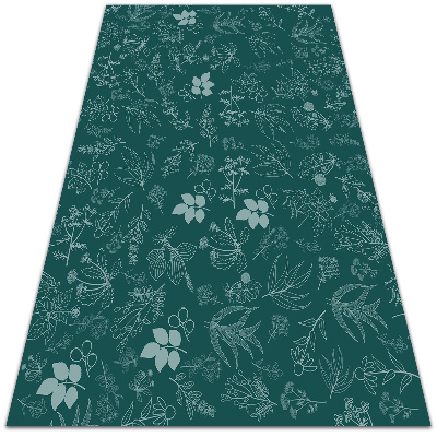 Teppich pvc Botanische Blumen