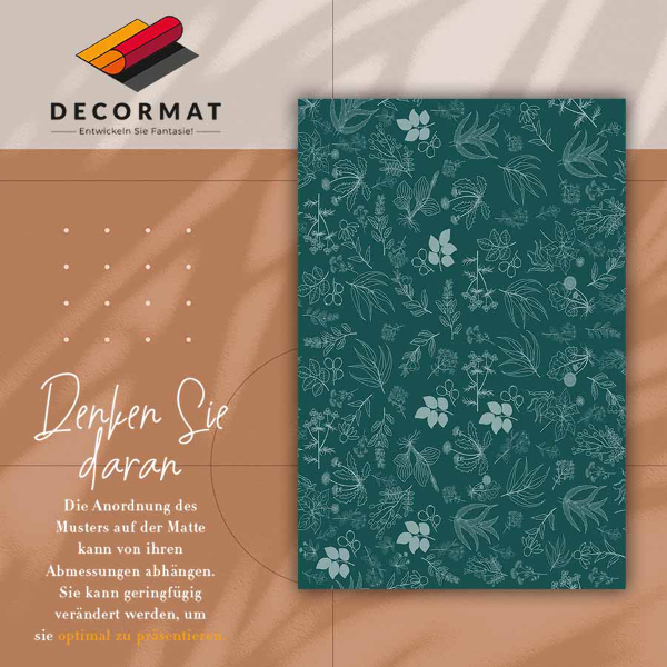 Teppich pvc Botanische Blumen