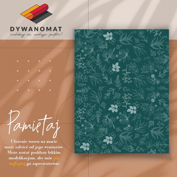 Teppich pvc Botanische Blumen