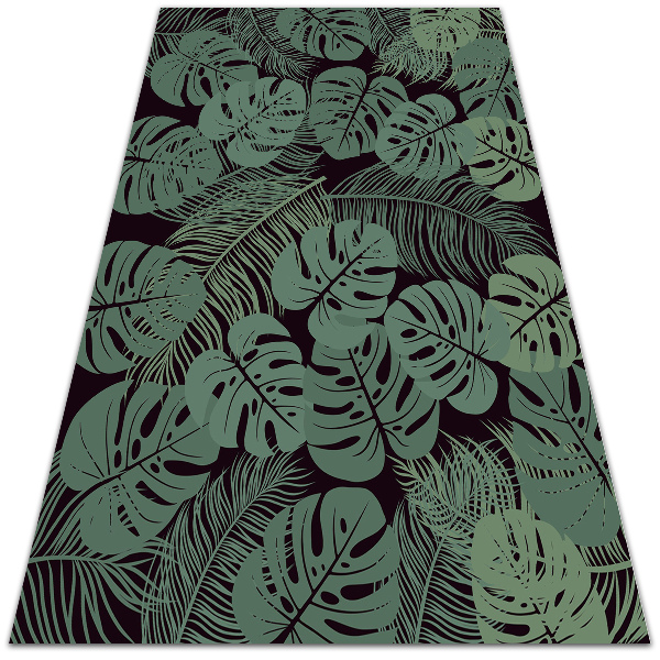 Teppich auf pvc Tropische Blätter