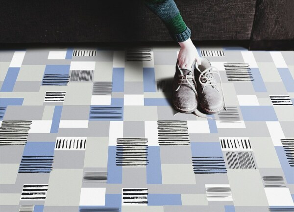 Vinyl teppich läufer Geometrische Rechtecke