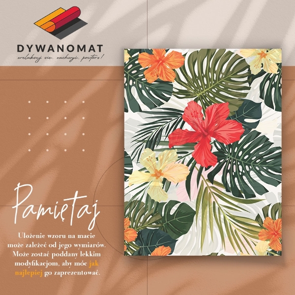 Vinyl teppich läufer Paradies-Blumen