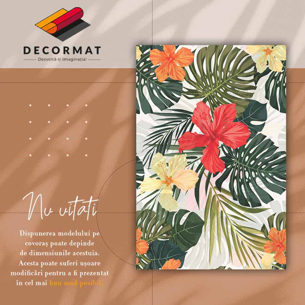 Vinyl teppich läufer Paradies-Blumen