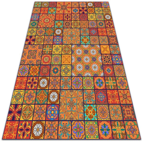 Teppich auf pvc Marokkanische Fliesen