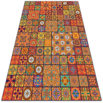 Teppich auf pvc Marokkanische Fliesen