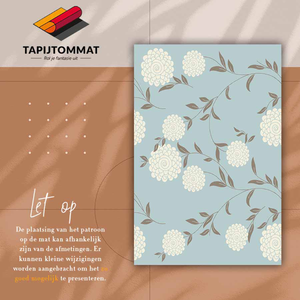 Vinyl teppich läufer Große Knospen