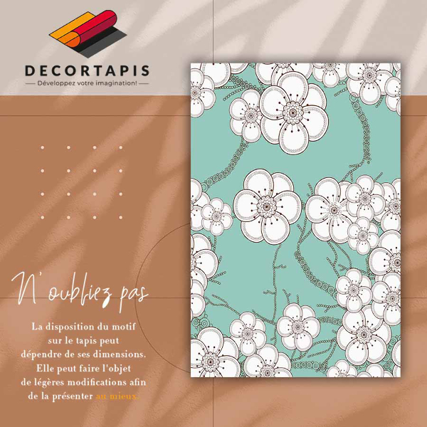 Teppich auf pvc Geometrische Knospen