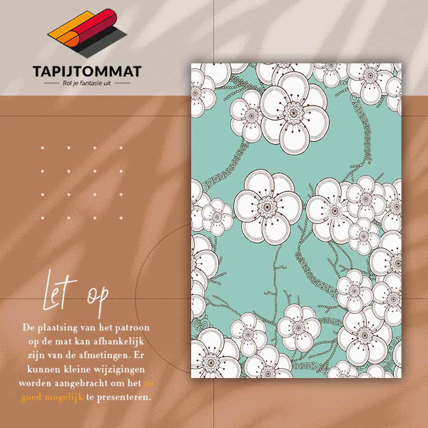 Teppich auf pvc Geometrische Knospen