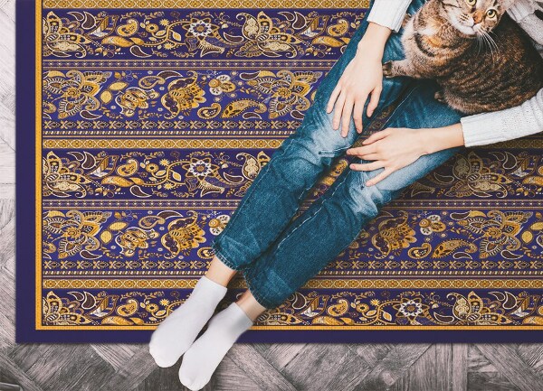 Teppich auf pvc Vintage Paisley