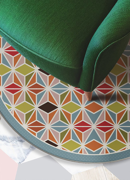 Runde pvc teppich Abstraktes Kaleidoskop
