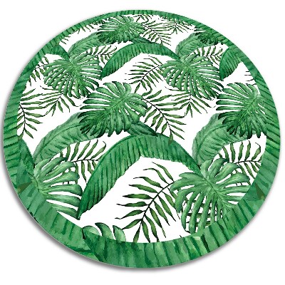 Runde vinyl teppich Palmenblätter