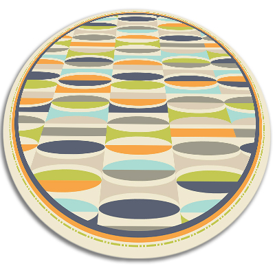 Runder vinyl teppich Geometrische Ovale