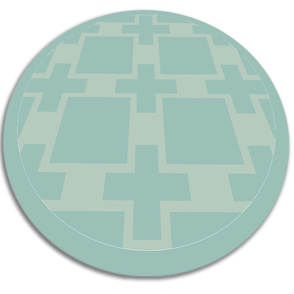 Runder teppich pvc Geometrische Kreuze