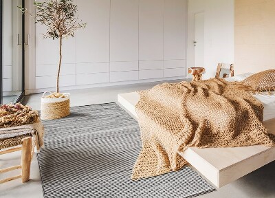 Teppich auf pvc Bambusmatte
