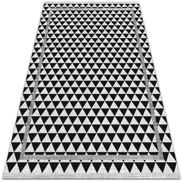 Pvc teppich Schwarze weiße Dreiecke