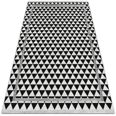 Pvc teppich Schwarze weiße Dreiecke
