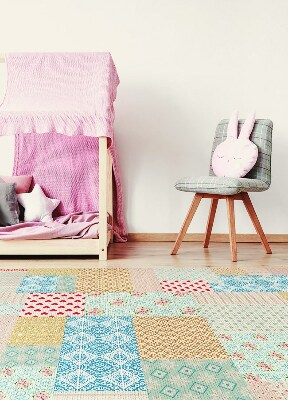 Teppich auf pvc Patchwork unterschiedliche Teile