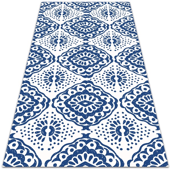 Teppich terrasse Blaue Muster