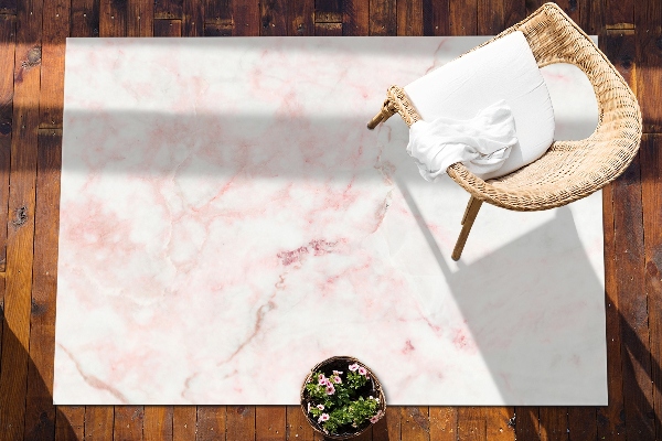 Terrassenteppich Weißer rosa Stein
