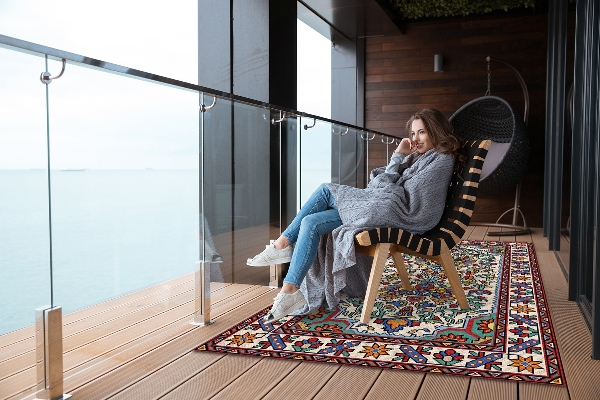 Terrassenteppich Multicolor-Muster