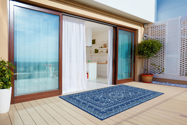 Gartenteppich Blauer alter Stil