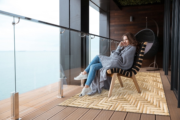 Outdoor teppich Wickertextur
