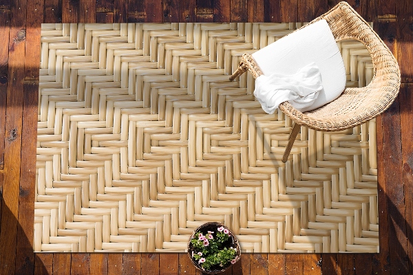 Outdoor teppich Wickertextur