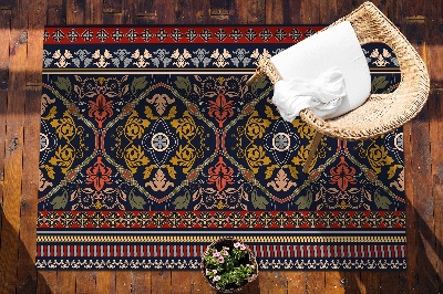 Teppich außenbereich Blumenboho-Muster