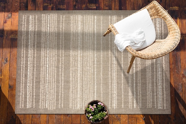 Teppich terrasse Beige Stoff