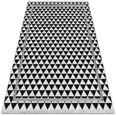 Teppich außenbereich Schwarze weiße Dreiecke