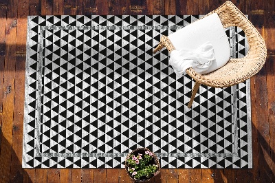 Teppich außenbereich Schwarze weiße Dreiecke