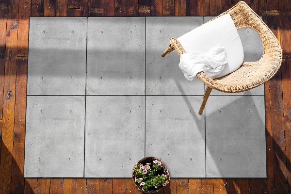 Teppich terrasse Betonplatten