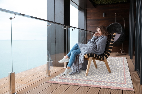 Teppich terrasse Räder und Frames