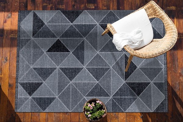 Outdoor teppich Quadrate und Dreiecke