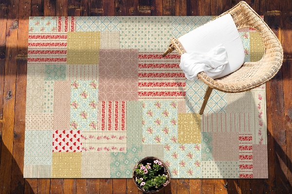 Gartenteppich Patchwork