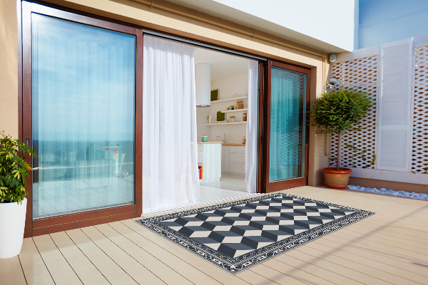 Teppich außenbereich 3D-Illusion