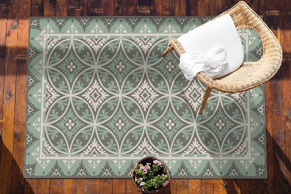 Teppich terrasse Retro-Radmuster