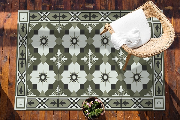 Teppich terrasse Gefliestes geometrisches Muster
